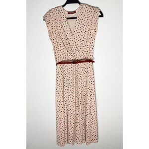 MaxMara Studio Women's Vintage Faux Wrap Fit And Flare Lined Belted Midi Dress